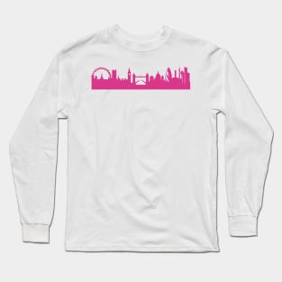 London skyline pink Long Sleeve T-Shirt